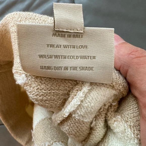 Belle the Label Checkered Knit Crop Top and Pant in Sand - Picture 12 of 14